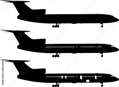 "Airplane black collection" Stock image and royalty-free vector files