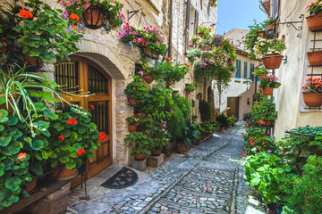 Spello and its nooks and streets of the beautiful Italian towns