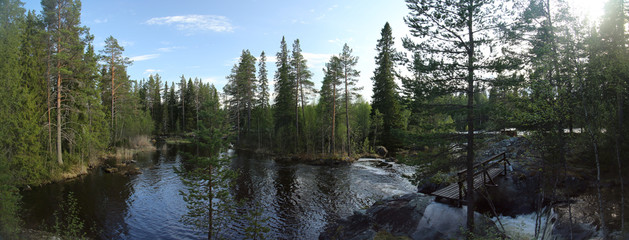 Lake besides the Swedish river of Ammeraan