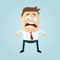 stressed businessman with flickering eye