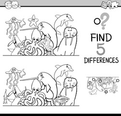 differences activity coloring book