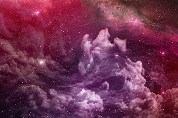 purpurowa mgławica i kosmiczny pył w przestrzeni kosmicznej - 116359031
