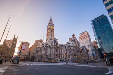 Fototapeta na wymiar Philadelphia's City Hall building