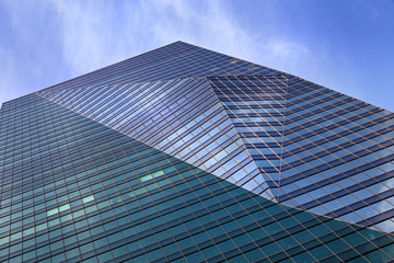 glass wall background, futuristic architecture, office building facade