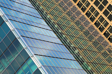 glass wall background, futuristic architecture, office building facade