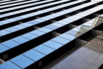 glass wall background, futuristic architecture, office building facade