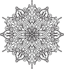 Abstract vector round lace design - mandala, decorative element
