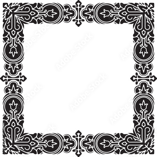 "Square vector black thick frame for your design." Stock image and royalty-free vector files on