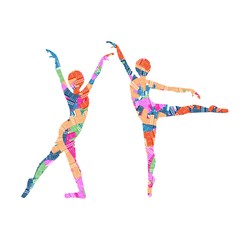 illustrazione vettoriale astratta di ballerine
