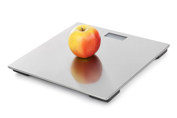 Weight scale and fruits