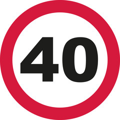40th Birthday - traffic sign