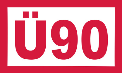 Over 90 birthday - Ü90 german