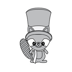 kawaii animal style with Christmas theme isolated icon design, vector illustration graphic