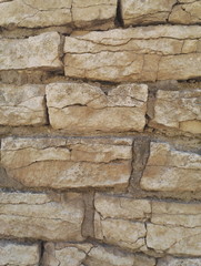 Old brick wall texture yellow close up 