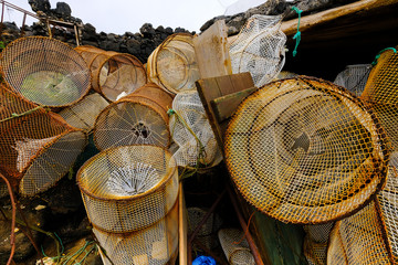 casier pêche pêcheur filet pêcher marin côte port nasse poisson