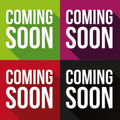 Coming Soon sign flat design