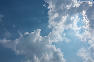 sunlight bule Sky with cloudy background In The Morning