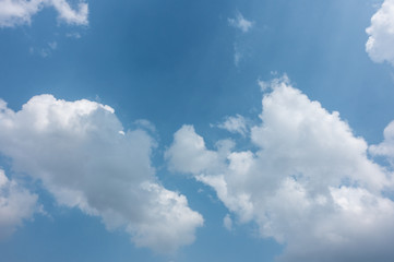 sunlight bule Sky with cloudy background In The Morning