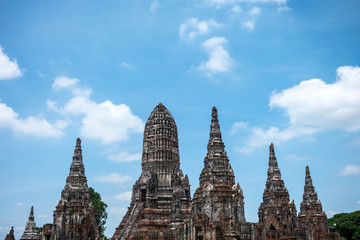 Fototapeta premium Wat Chai Watthanaram in Ayutthaya, Thailand