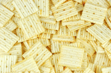 crispy crackers isolated on white background