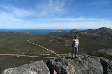 On the top of the mountain - cape le grand
