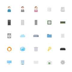 ビジネス　ハードウェア　アイコン　セット