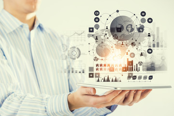 Global connection .  Mixed media