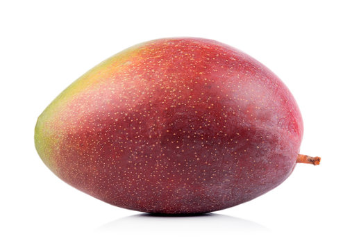 purple mango isolated on a white background
