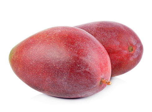 purple mango isolated on a white background