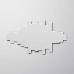 Obraz premium Silhouette of sound waveform with shadow