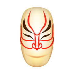 Traditional Japan Mask Kabuki Vector