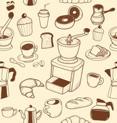 doodle coffee pattern [Converted]