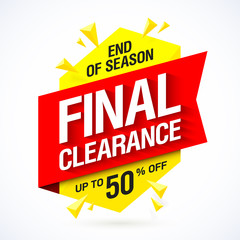 End of season final clearance sale banner design
