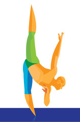 young dancer performs a complex pirouette © colonga