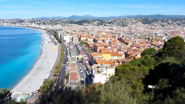 Beach in Nice, French Riviera 