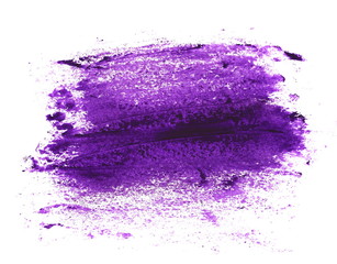 purple brush strokes oil paint isolated on white
