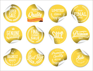 Modern badges colorful collection