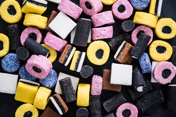colorful liquorce candys