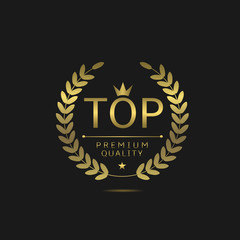 Top golden label