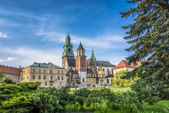 Wawel cathedral on Wawel Hill in Krakow, Poland