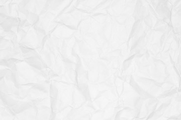 Crumpled white paper background with copy space for text or image.