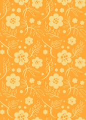 Orange floral pattern