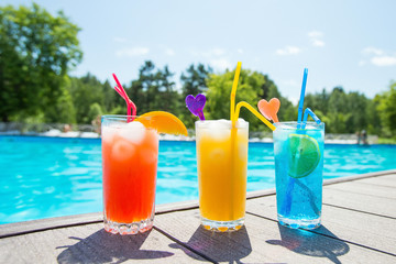 Colored cocktails