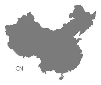 China Map grey