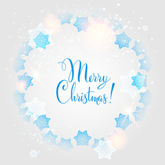 Winter snowflakes background
