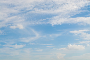 Naklejka na ściany i meble clouds white soft in the vast blue sky