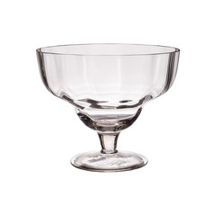 Clear glass vase isolated on a white background