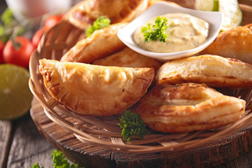 empanada and dip