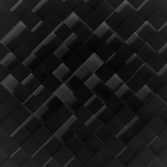 Abstract geometric black background. 3d illustration High resolution