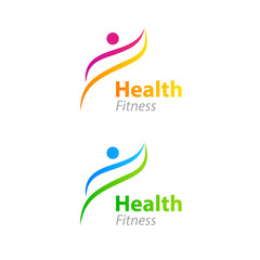 Abstract Health Fitness Logo